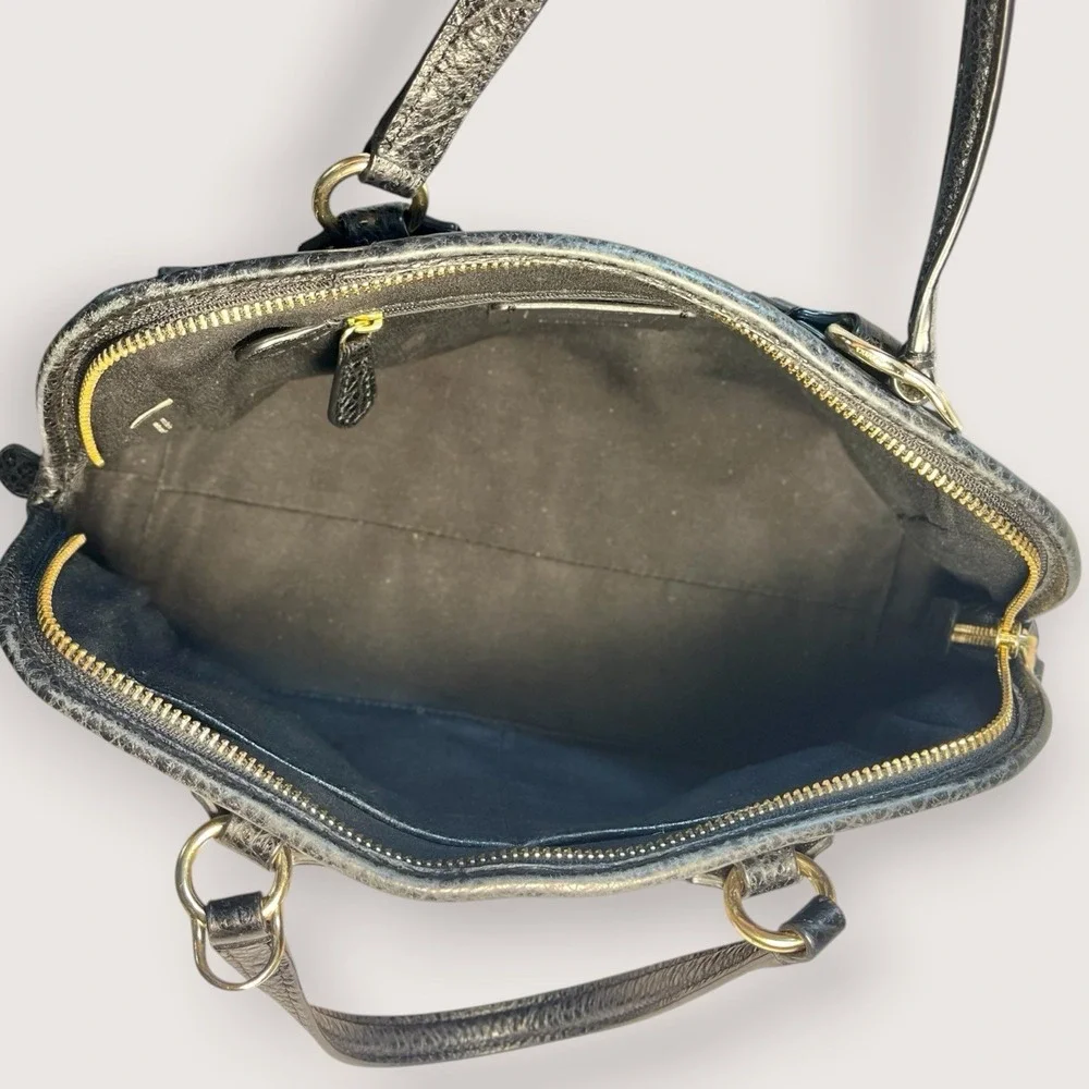 Coach Nolita Black Bag Pebbled Leather Satchel Purse READ Double Handle